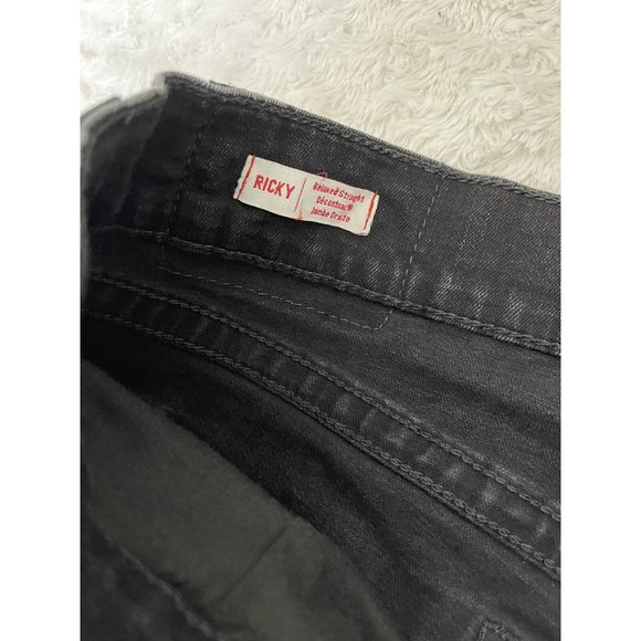 True Religion Men's Ricky Shadow Black Relaxed Straight Cut Off Shorts Size 38 - Picture 5 of 10